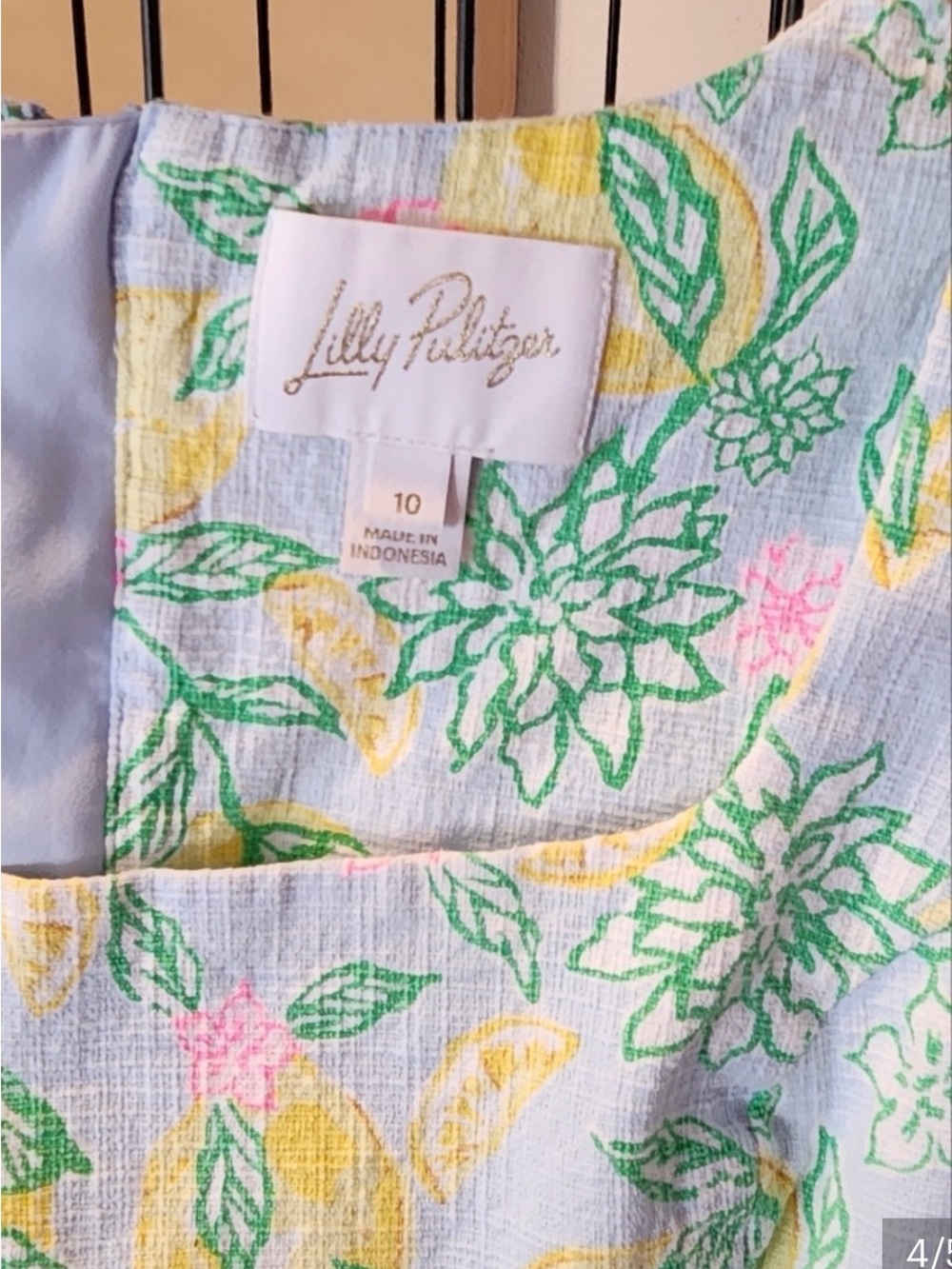 Lilly Pulitzer Kalinara Skirted Romper in "Bluette Make Lemonade". - Picture 5 of 5
